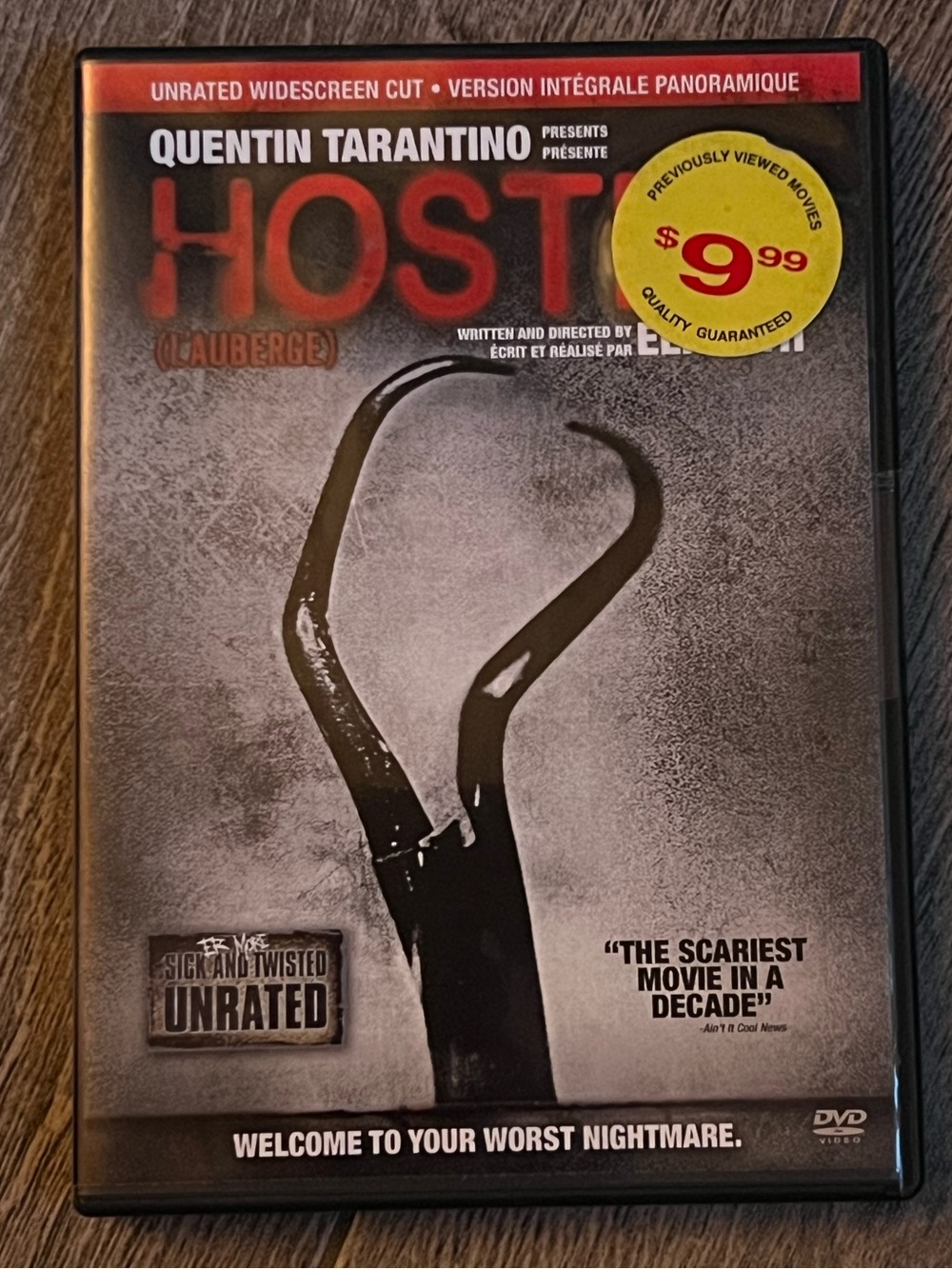 5/$20 Hostel Unrated DVD Quentin Tarantino Eli Roth Horror Thriller Movie